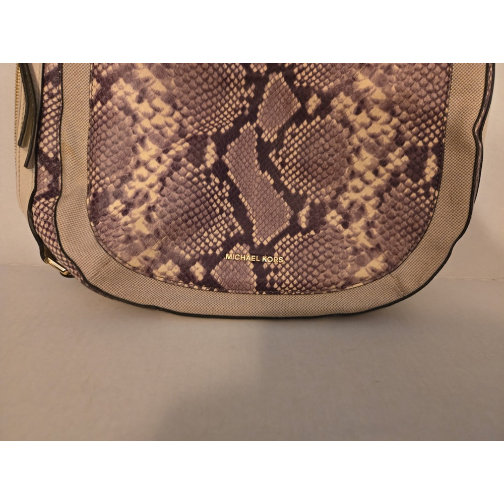 MICHAEL KORS Embossed Leather Python Print Shoulder Bag - Picture 3 of 11
